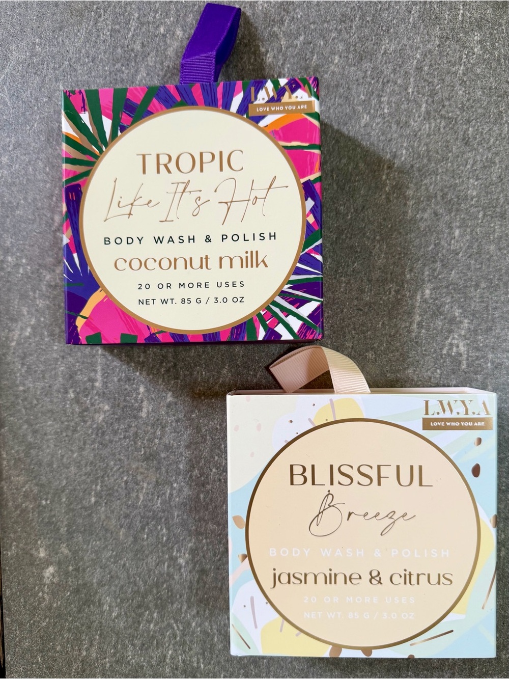 LWYA Body Wash and Polish Two Piece Collection 3 Oz Each